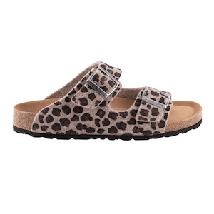 Cassandra Wool Blend Sandals, Leopard