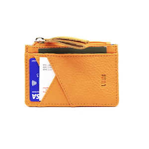 Lumi Cilla Card Holder with Zip, Orange