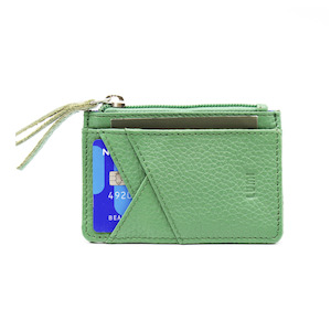 Lumi Cilla Card Holder with Zip, Green