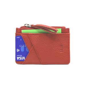 Lumi Cilla Card Holder with Zip, Red