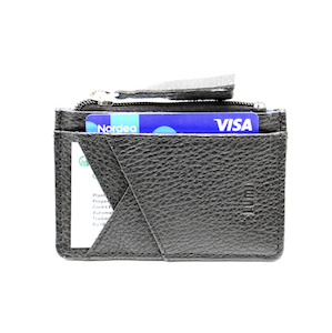 Lumi Cilla Card Holder with Zip, Black