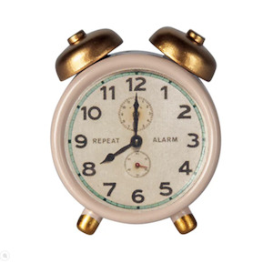 Maileg Alarm Clock Mouse, Powder PRE-ORDER