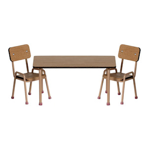 Maileg Table and Chair Set Mouse, Dark Powder PRE-ORDER