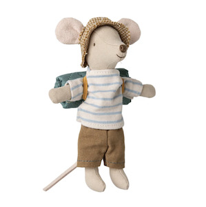 Maileg Hiker Mouse Big Brother, Blue PRE-ORDER