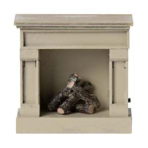 Maileg Miniature Fireplace, Off-White