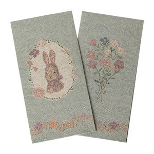 Maileg Easter Napkin Lapin De Paques Green-Rose PRE-ORDER