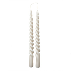 Twisted Candle 2-Pack, Sand