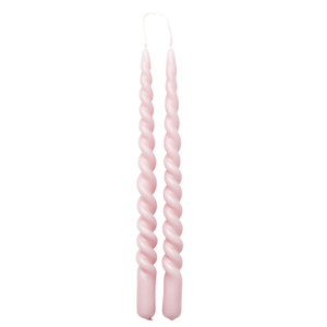 Twisted Candle 2-Pack, Rose