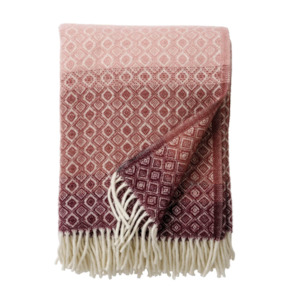 Furniture: Klippan Havanna 100% Wool Throw, Multi Pink