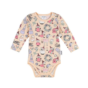 Moomin My's Party Baby Body Long Sleeve, Peach