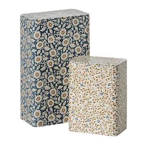 Maileg Metal Box 2-Pack, Flowers