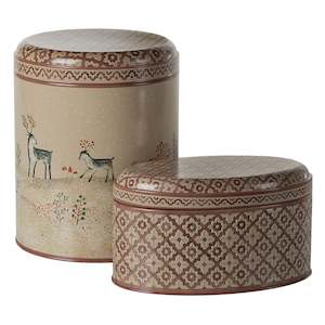 Maileg Metal Box 2-Pack, Winter Wonderland