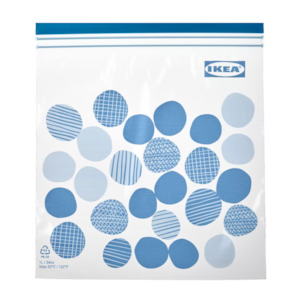 Ikea Istad Zip-Lock Bag, Light Blue 1.0L