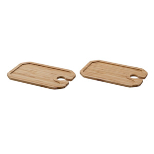 Ikea Anledning Bamboo Cocktail Plate, 2-Pack