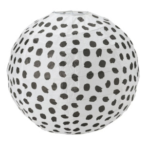 Ikea Regolit Lamp Shade, White/Black, 45cm