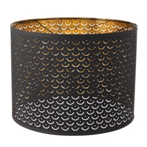 Ikea Nymö Lamp Shade, Black/Brass, 44cm