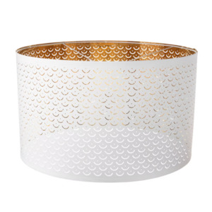 Ikea Nymö Lamp Shade, White/Brass, 59cm