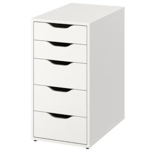 Ikea Alex 5-Drawer Unit, 36x70cm, White