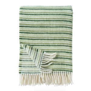 Furniture: Klippan Tint 100% Wool Throw, Green