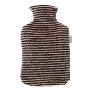 Katti Hot Water Bottle 2L, Black-White Stripe