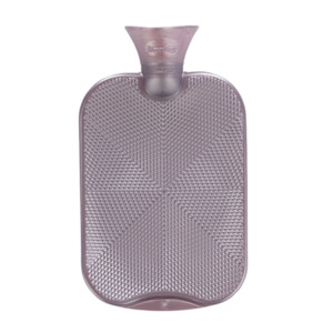 Fashy Hot Water Bottle Raised Ribbed Crystal Star Pattern 2.0 L, Purple