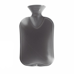 Fashy Hot Water Bottle Double Rib 2.0 L, Grey