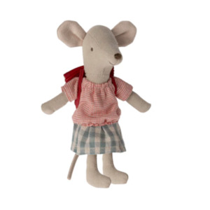 Maileg Tricycle Mouse Big Sister, Red 2024