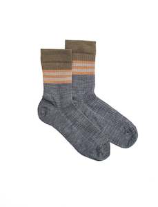 Kids Rib Sock - Khaki