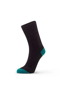 Possum Rib Sock (Womens Fit) - Teal