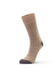 Baby wear: Possum Grid Cushion Sock - Natural