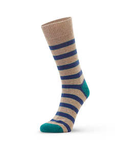 Baby wear: Possum Stripe Cushion Sock - Ocean