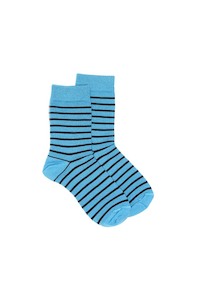 Baby wear: Kids Fine Stripe Sock - Turquoise