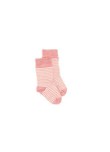 Baby Merino Stripe Sock - Pink Stripe