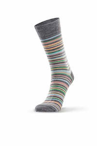 Baby wear: Fine Line Stripe Sock - Grey