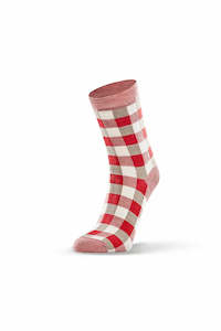 Baby wear: Check Sock - Strawberry