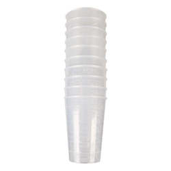 Sundry: Norski Plastic Measuring Beakers 30ml x 10