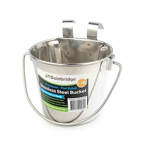 Bainbridge 1.1L Flat Backed Stainless Steel Bucket w/ hooks Northern Hylines