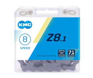 KMC 8 Speed Chain Z8.1 Silver 116 Links