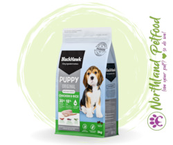 FREE TREATS with 7kg or Larger -- BlackHawk Puppy Medium Breed Original - Chicken & Rice