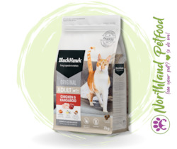 FREE Wet Food Pouch with Every 4KG BAG! -- BlackHawk Original Cat Chicken & Kangaroo