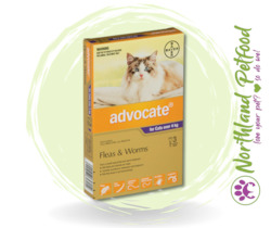 Advocate for Cats over 4kg Flea and Worm Treatment - 3 Pack