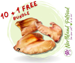 NATURA Pig Ears Bundle - 10 + 1 FREE!