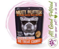 Store-based retail: Mutt Butter Dog Treat Cookies Pumpkin & Chia - 250g