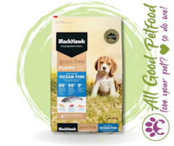 Store-based retail: BlackHawk Grain Free Puppy Ocean Fish