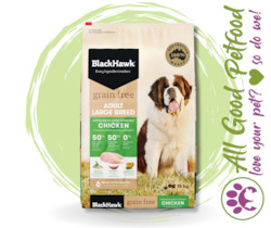 BlackHawk Large Breed Dog Grain Free Chicken - 15kg*