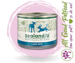 SALE -- 25% OFF -- Zealandia Dog Lamb Pate 170g