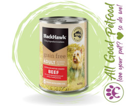 Store-based retail: BlackHawk Grain Free Beef Can - 400g