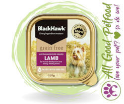 Store-based retail: BlackHawk Dog Grain Free Lamb - 100g