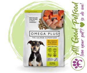 INTRODUCTORY SALE -- 20% OFF -- Omega Plus Salmon & Chicken Dry Dog Food - 7kg