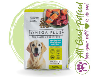 INTRODUCTORY SALE -- 20% OFF -- Omega Plus Salmon & Beef Dry Dog Food - 7kg